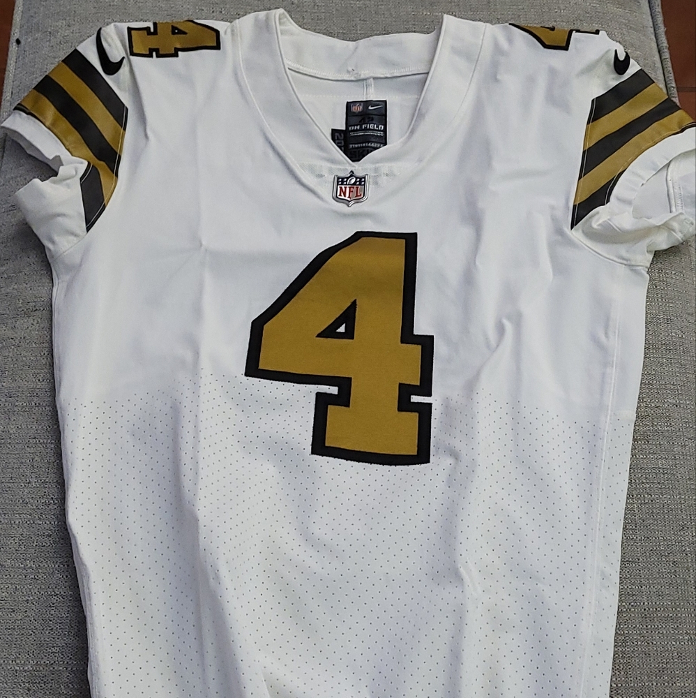 Nike White and Gold Football Jersey